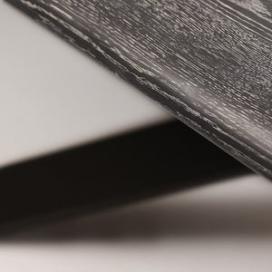 Striking Conference Table with Oxidized Grey Oak & Black Matte Steel