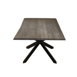 Striking Conference Table with Oxidized Grey Oak & Black Matte Steel