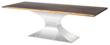 Load image into Gallery viewer, Solid Seared Oak &amp; Polished Steel 96&quot; Conference Table
