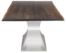 Load image into Gallery viewer, Solid Seared Oak &amp; Polished Steel 96&quot; Conference Table
