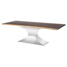 Load image into Gallery viewer, 112&quot; Chic Conference Table in Seared Oak &amp; Stainless Steel

