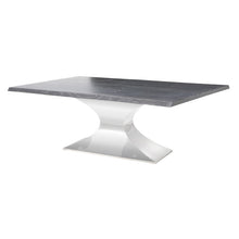 Load image into Gallery viewer, 112&quot; Chic Conference Table in Oxidized Grey Oak &amp; Stainless Steel
