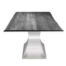 Load image into Gallery viewer, 112&quot; Chic Conference Table in Oxidized Grey Oak &amp; Stainless Steel
