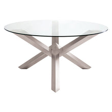 Load image into Gallery viewer, Stunning Glass &amp; Brushed Steel 72&quot; Round Meeting Table
