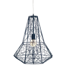 Load image into Gallery viewer, Complex Black Wire Pendant Light with Cage-Style Frame
