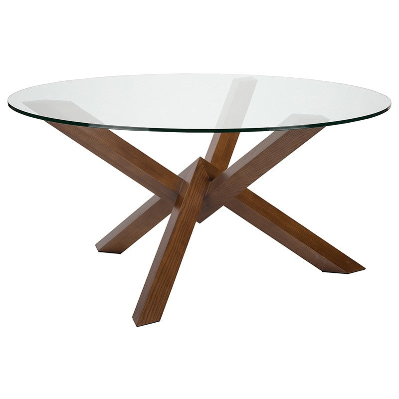 Chic Glass & Walnut-Stained Ash Wood 59