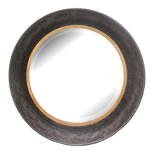 Load image into Gallery viewer, Vintage Office Mirror w/ Simple Grey &amp; Gold Frame
