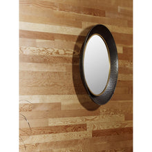 Load image into Gallery viewer, Vintage Office Mirror w/ Simple Grey &amp; Gold Frame

