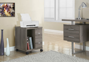 Dark Taupe Side Cabinet with 2 Drawers