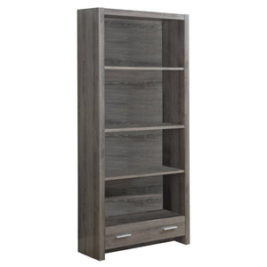 Classic Bookcase with Storage Drawer in Taupe