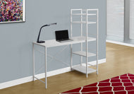 Ladder Bookcase Desk in White