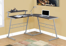 Load image into Gallery viewer, Espresso Geometric Corner Desk with Shelf
