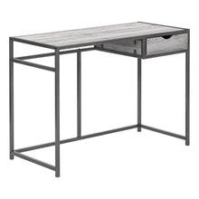 Load image into Gallery viewer, Industrial Desk with Storage Drawers in Gray Woodgrain and Dark Gray Metal
