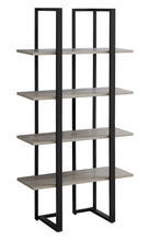 Load image into Gallery viewer, Geometric Bookcase in Dark Taupe &amp; Black
