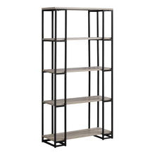 Load image into Gallery viewer, Industrial Dark Taupe &amp; Black Bookcase
