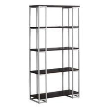 Load image into Gallery viewer, Industrial Espresso &amp; Silver Bookcase
