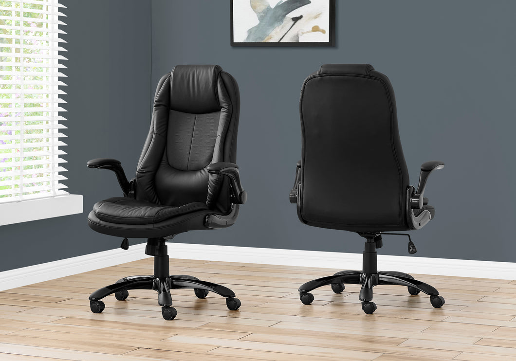 Luxurious Black Leather Office Chair