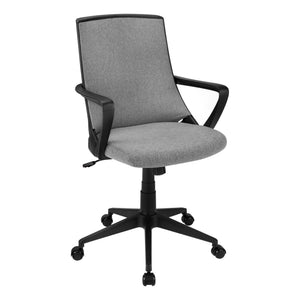 Arched Back Rolling Mesh Office Chair in Gray