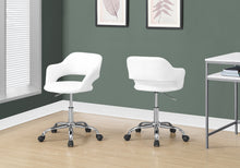 Load image into Gallery viewer, White Low Back Office Chair with Keyhole
