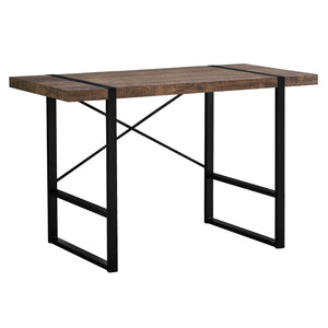 Wagon Desk in Dark Reclaimed Wood & Black