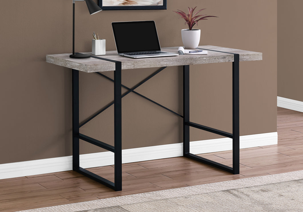 Wagon Desk in Taupe Reclaimed Wood & Black