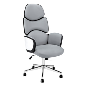 Glossy Gray Executive Office Chair