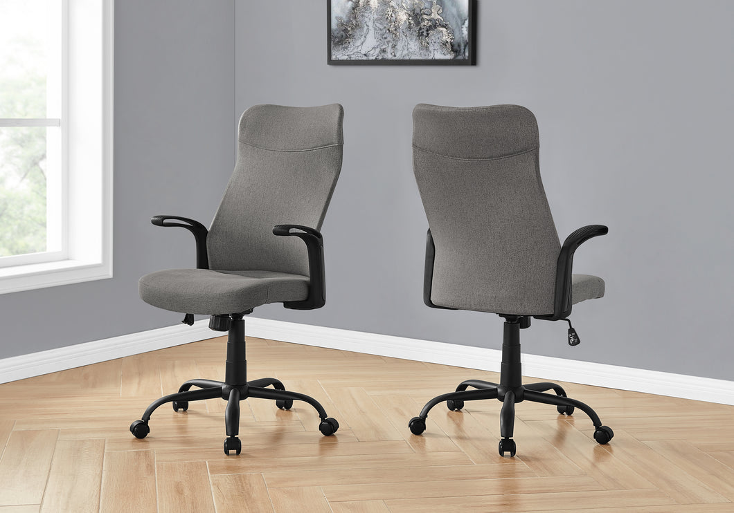Gray Fabric Office Chair with Black Frame