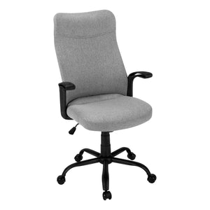 Gray Fabric Office Chair with Black Frame