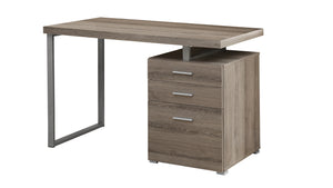 48" Reversible Taupe Woodgrain Desk