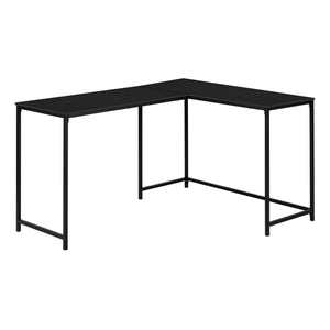 Basic L-Shaped Desk in Black Finish