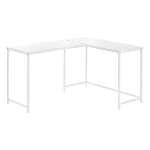 Basic L-Shaped Desk in White Finish