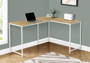 Basic L-Shaped Desk in Natural Finish
