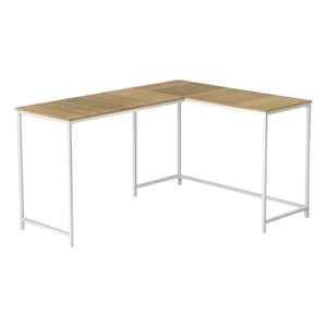 Basic L-Shaped Desk in Natural Finish