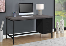 Load image into Gallery viewer, 60&quot; Office Desk with Drawers in Gray and Black
