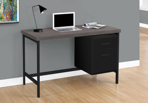 Gray & Black 47" Desk with Included File