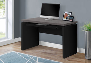 Gray & Black 47" Desk with Keyboard Tray