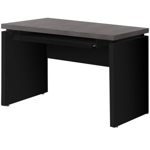 Gray & Black 47" Desk with Keyboard Tray