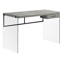 Load image into Gallery viewer, Reclaimed Gray Wood &amp; Glass 47&quot; Desk with Drawer
