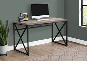 Factory-Style 47" Desk in Reclaimed Taupe Wood