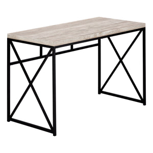 Factory-Style 47" Desk in Reclaimed Taupe Wood