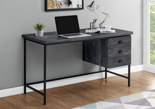 Load image into Gallery viewer, 55&quot; Desk with Floating Cabinet in Black Reclaimed Wood
