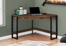 Load image into Gallery viewer, 42&quot; Corner Desk in Reclaimed Brown Wood and Black
