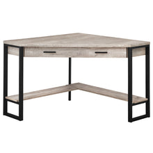 Load image into Gallery viewer, 42&quot; Corner Desk in Reclaimed Taupe Wood and Black
