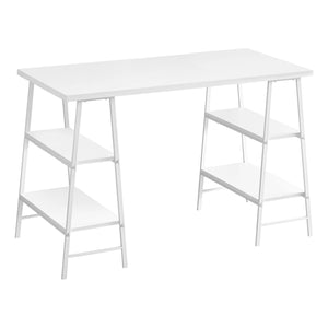 48" Twin Ladder Desk in White