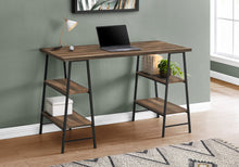 Load image into Gallery viewer, 48&quot; Twin Ladder Desk in Reclaimed Brown Wood &amp; Black
