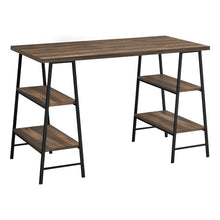 Load image into Gallery viewer, 48&quot; Twin Ladder Desk in Reclaimed Brown Wood &amp; Black
