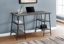 Load image into Gallery viewer, 48&quot; Twin Ladder Desk in Gray Stone &amp; Black
