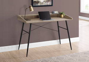 48" Modern Pocket Desk in Dark Taupe & Black