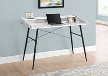 Load image into Gallery viewer, 48&quot; Modern Pocket Desk in Faux White Marble
