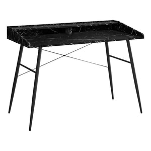 48" Modern Pocket Desk in Black Marble Finish